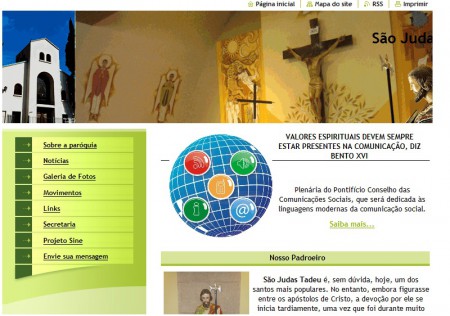 Web site paróquia São Judas Tadeu
